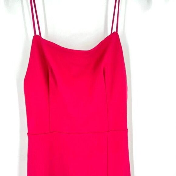 NWT ASOS Club L London Square Neck High Split Maxi Dress Fuschia Pink Size 2‎ - Picture 7 of 10